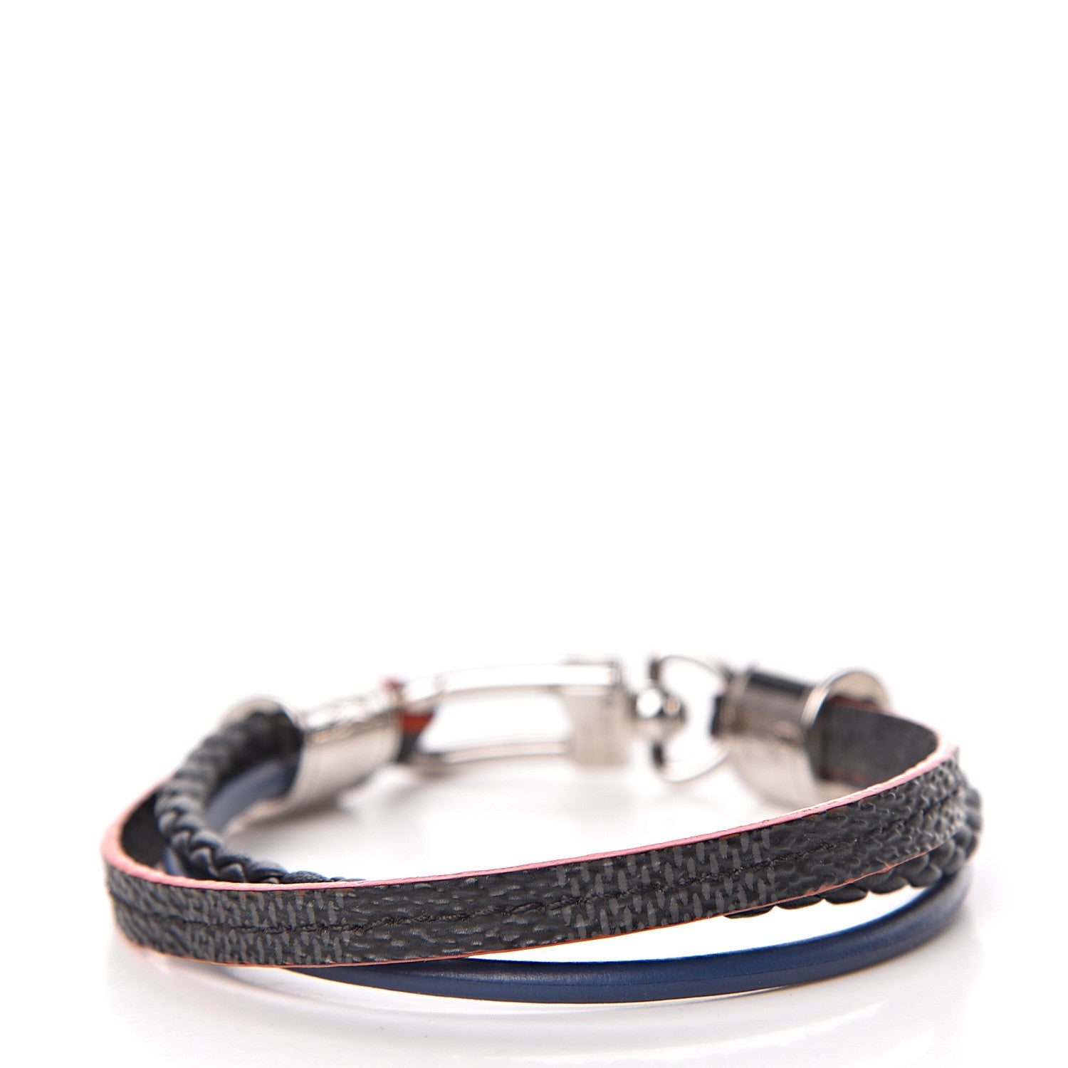 Louis Vuitton Damier Graphite LV Treble Bracelet 19 Navy 3 of 3