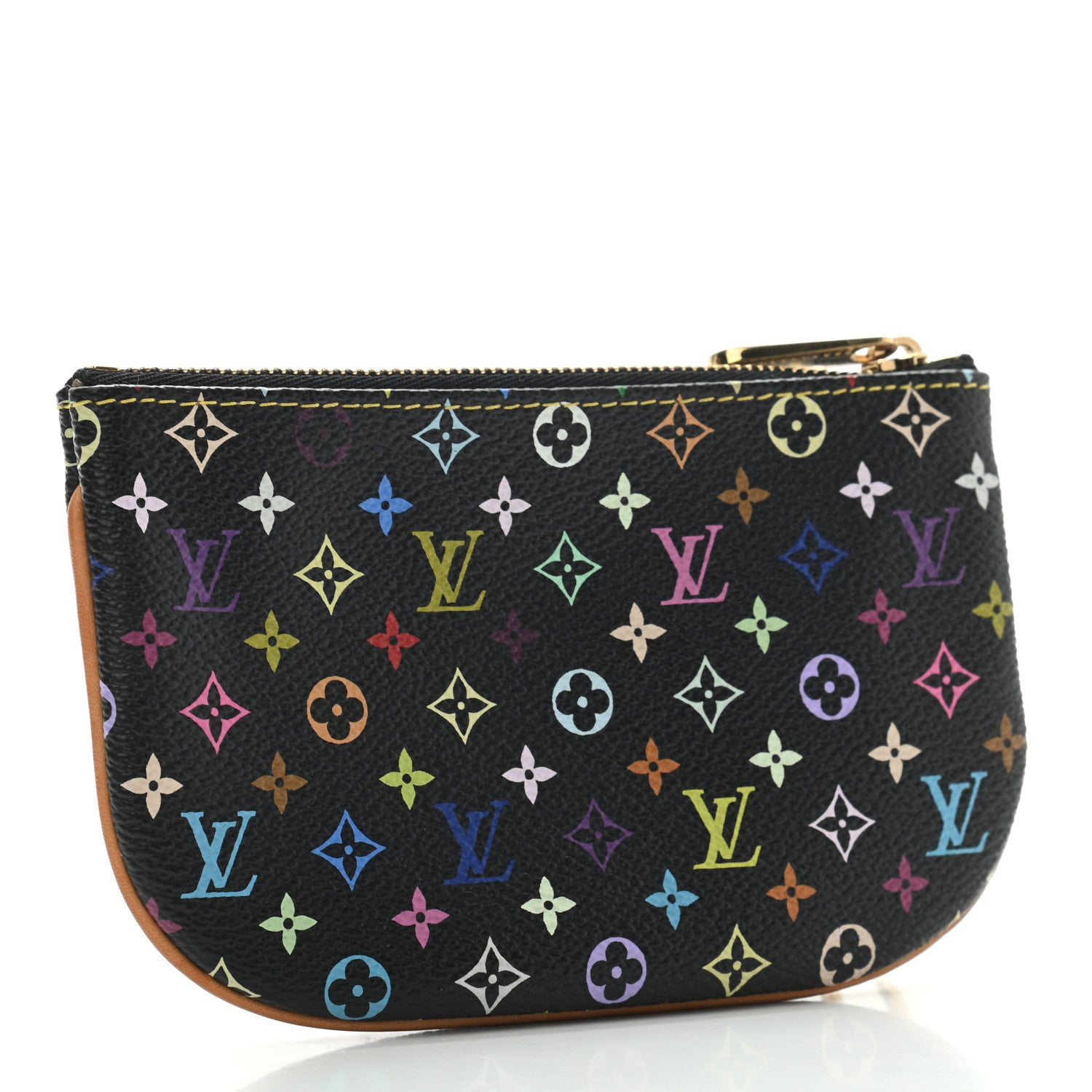 Louis Vuitton Monogram Multicolor Pochette Plate MM Black 3 of 8