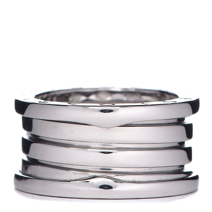 Bulgari 18K White Gold B.Zero1 4 Band Ring 54 6.75 3 of 5