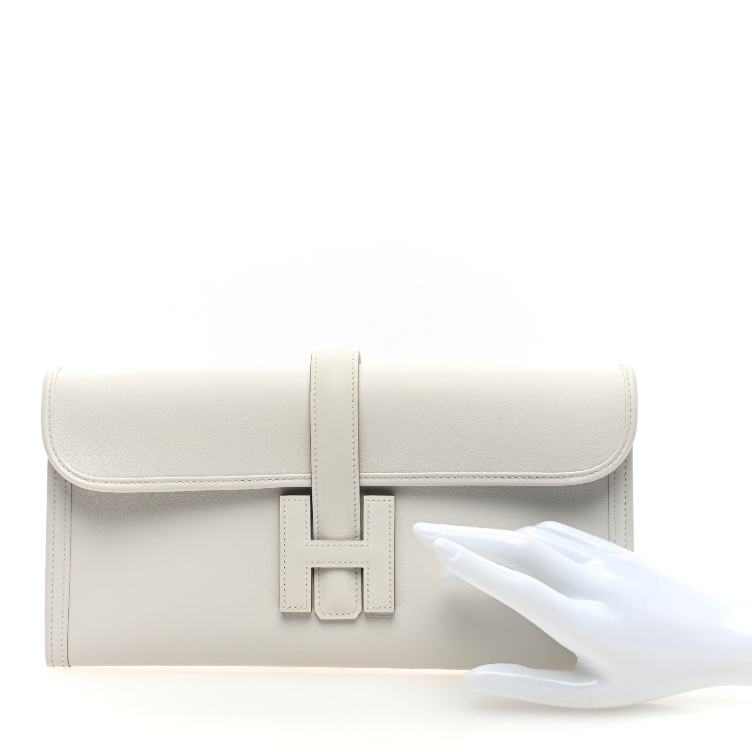 Hermes Swift Jige Elan 29 Clutch Craie 2 of 8