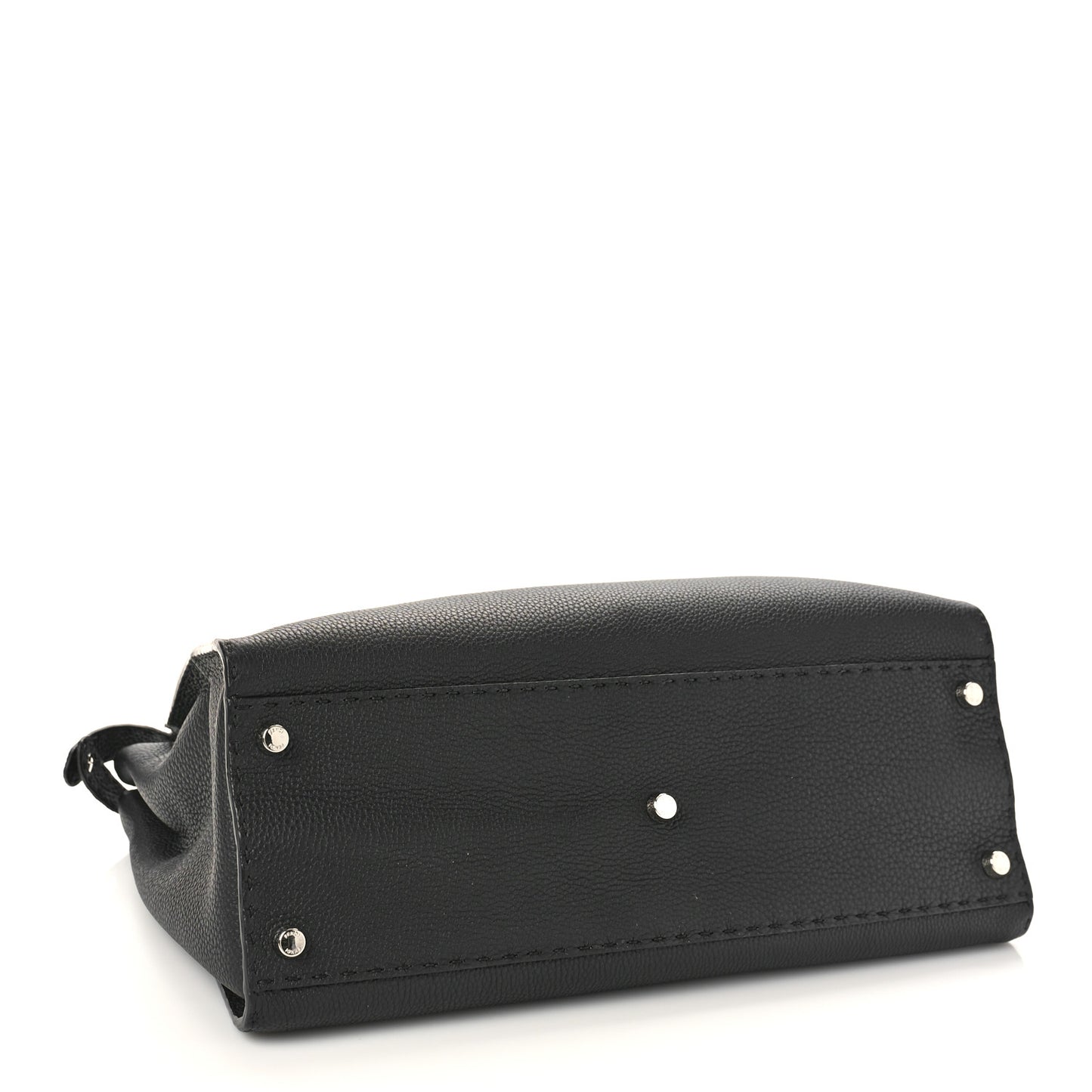 Cuoio Romano Selleria Bi-Color Large Peekaboo Iconic Satchel Black Mou