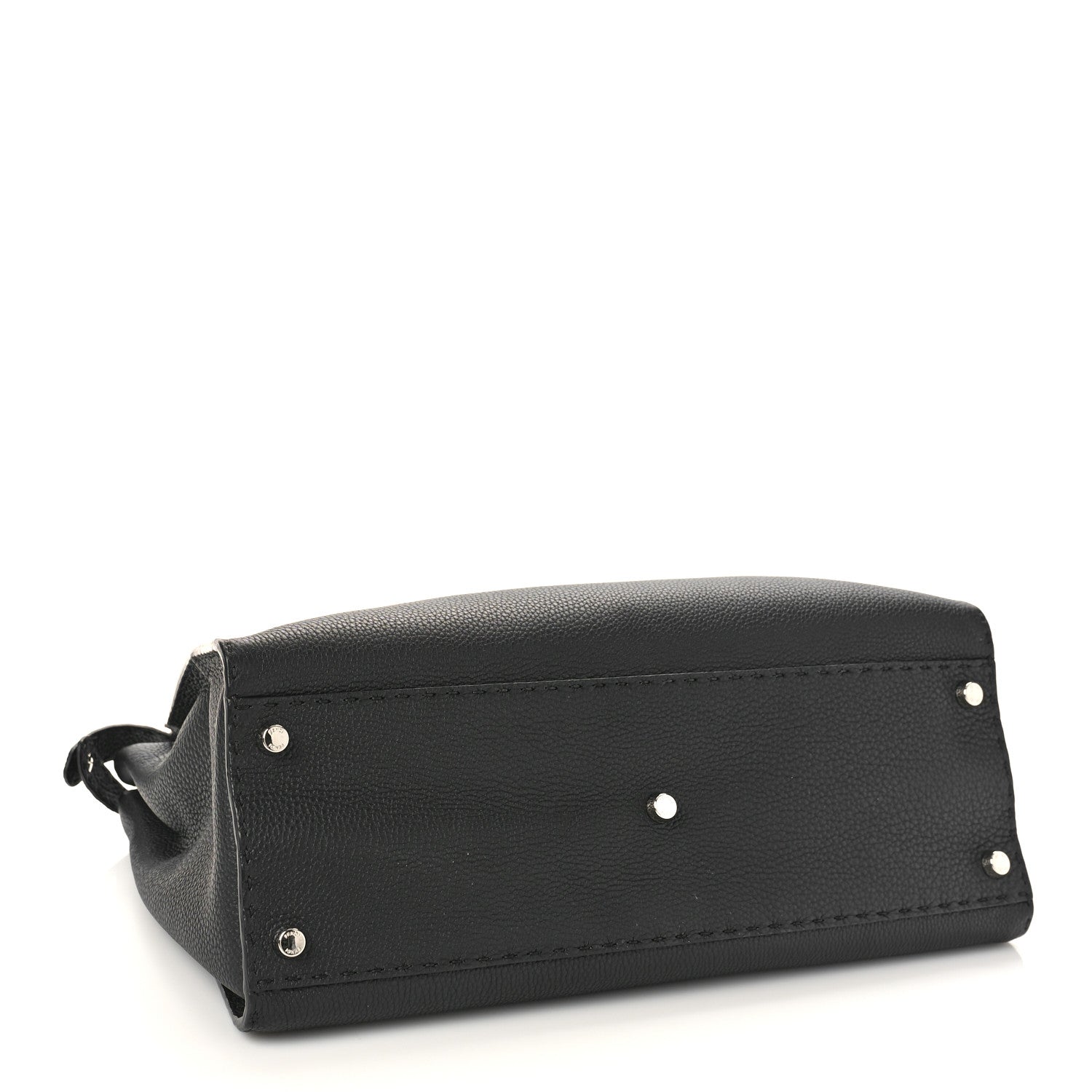 Fendi Cuoio Romano Selleria Bi-Color Large Peekaboo Iconic Satchel Black Mou 4 of 8