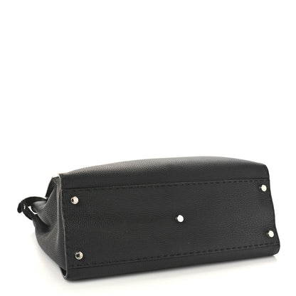 Fendi Cuoio Romano Selleria Bi-Color Large Peekaboo Iconic Satchel Black Mou 4 of 8