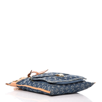 Louis Vuitton Monogram Denim Sac Plat Blue 4 of 12