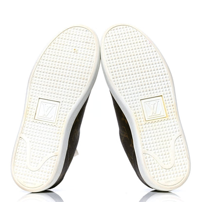 Louis Vuitton Calfskin Monogram LV Black Heart Sneakers 36 Cacao 4 of 4
