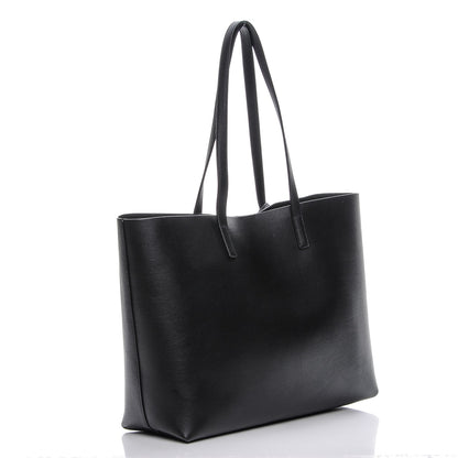 Saint Laurent Calfskin Large Shopping Tote Black 3 of 9