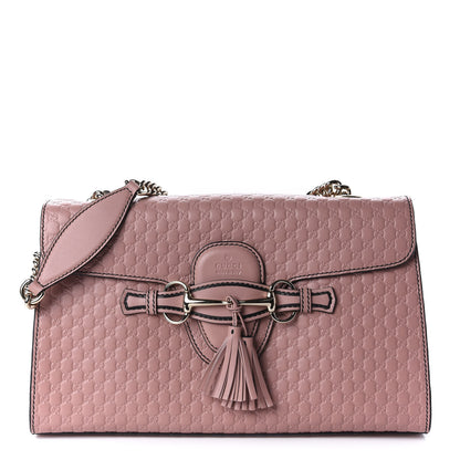 Gucci Microguccissima Medium Emily Chain Shoulder Bag Soft Pink 1 of 10