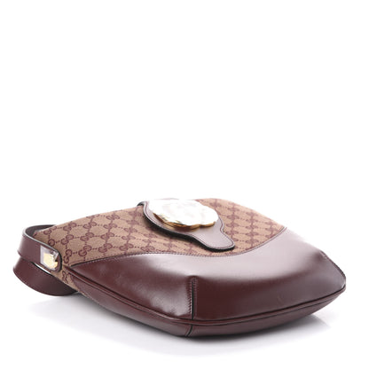 Gucci GG Monogram Calfskin Medium Arli Shoulder Bag Sahara Rubino Chardonnay 4 of 9