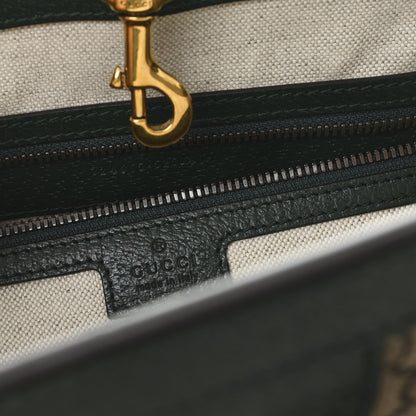Gucci Monogram GG Mignon Textured Dollar Calfskin GG Supreme Monogram Quilted Mini GG Large Tote Bag Green Beige Ebony 6 of 9