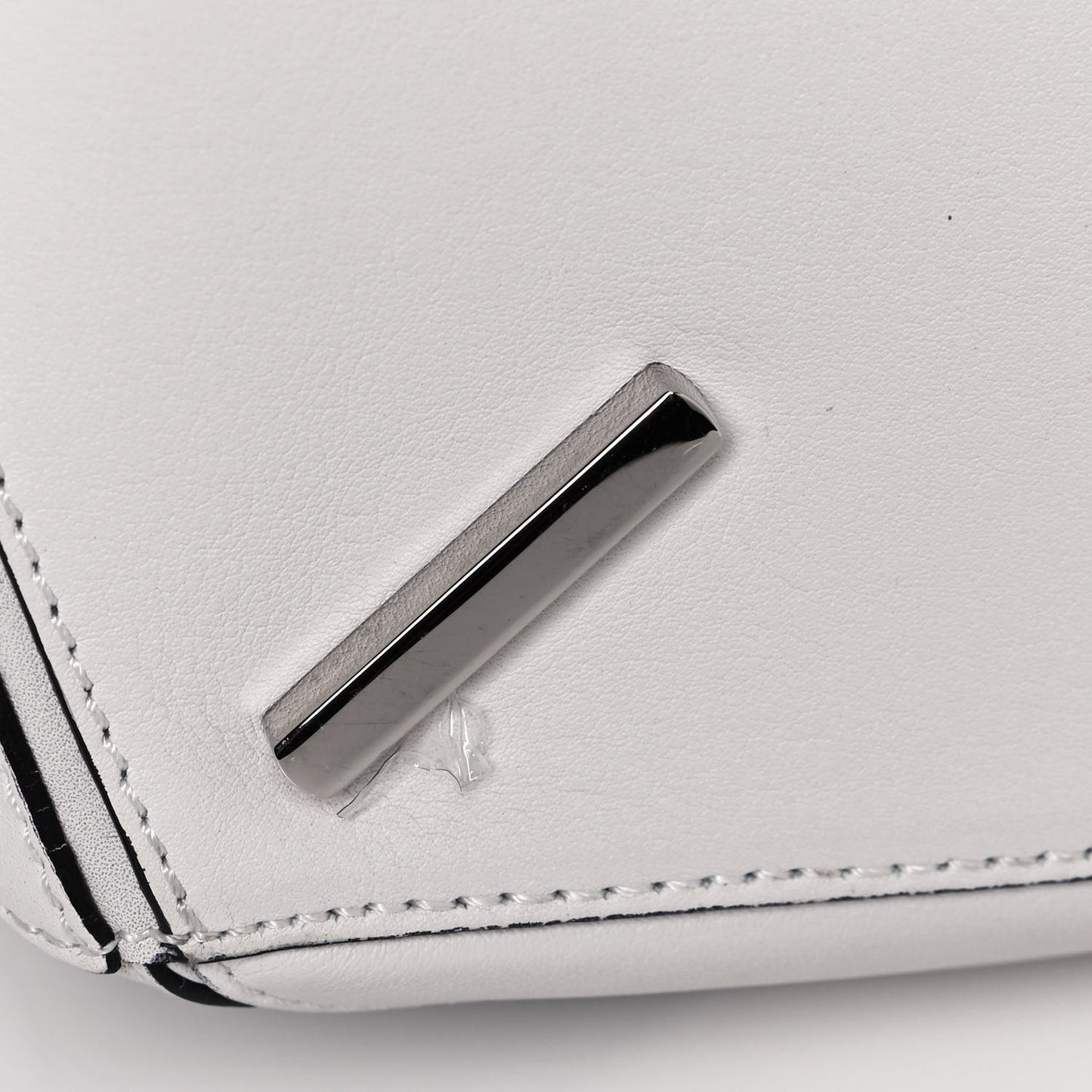Calfskin Medium Puzzle Bag White