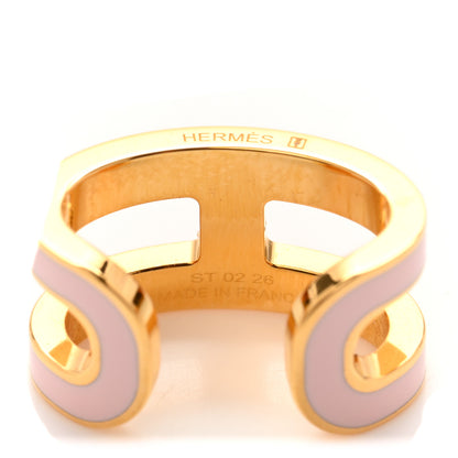 Hermes Gold Lacquered Pop H Ear Cuff Black 4 of 5