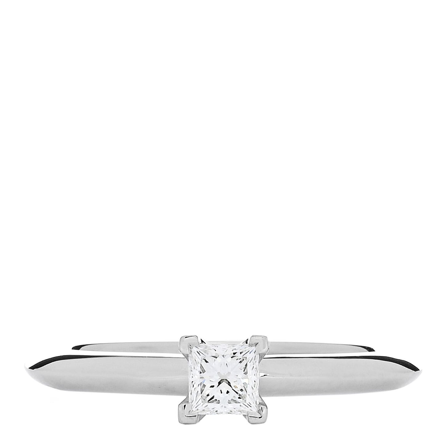 Platinum Diamond .22ct Solitaire Square Cut Engagement Ring 49 5