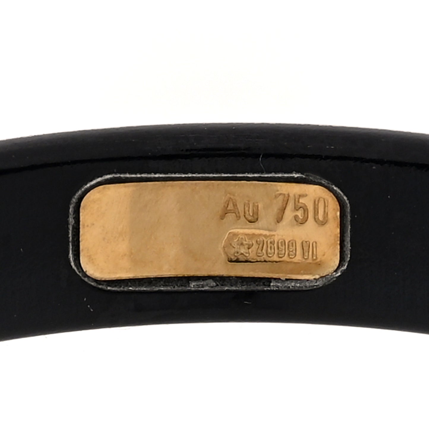 18K Yellow Gold Synthetic Corundum Icon Ring 58 8.25 Black