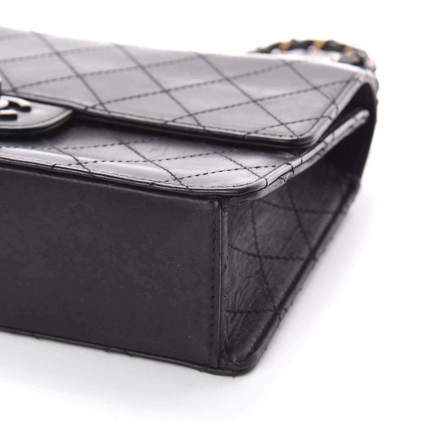 Chanel Calfskin Stitched Medium Single Flap Black 9 of 9