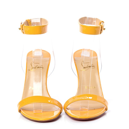 Christian Louboutin Patent PVC Jonatina 100 Sandals 36.5 Topaz Transparent 2 of 8