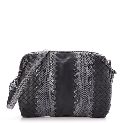 Bottega Veneta Nappa Intrecciato Ayers Crossbody Pillow Messenger Grey 1 of 17