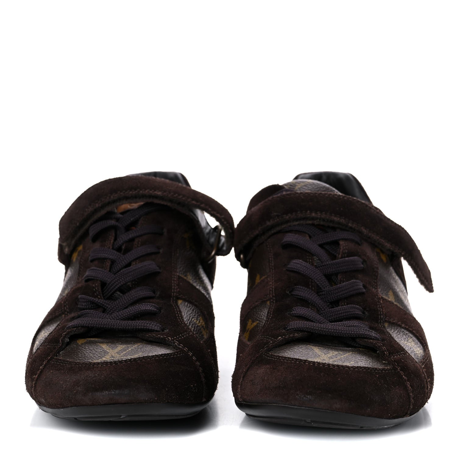 Louis Vuitton Suede Monogram Globe Trotter Sneakers 8 2 of 15