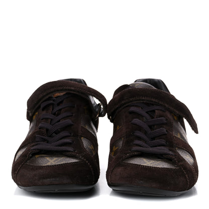 Louis Vuitton Suede Monogram Globe Trotter Sneakers 8 2 of 15