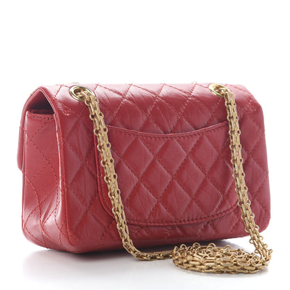 Chanel Aged Calfskin Quilted 2.55 Reissue Mini Flap Red 3 of 9