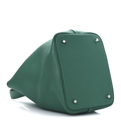 Hermes Taurillon Clemence Picotin Lock 22 MM Malachite 4 of 11