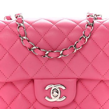 Chanel Lambskin Quilted Mini Square Flap Pink 8 of 11