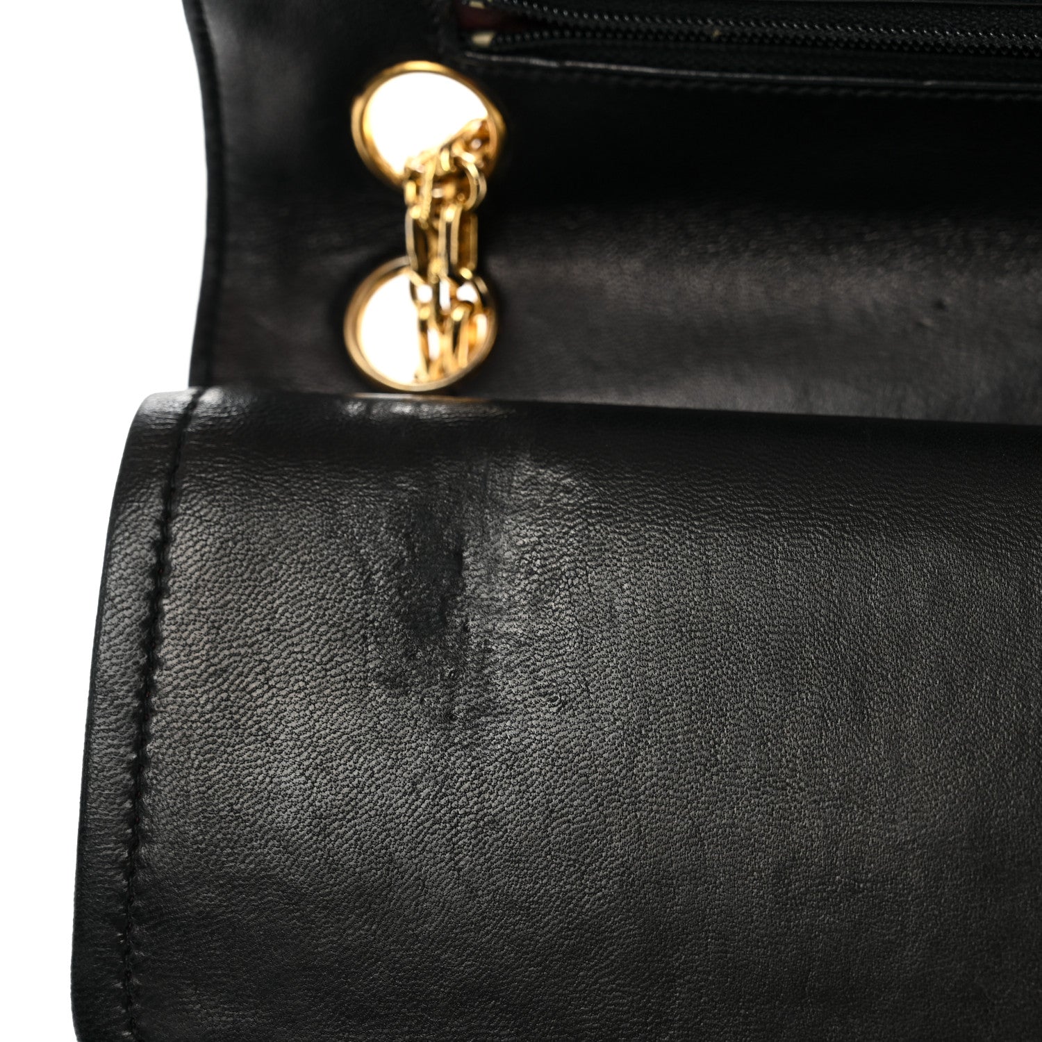 Chanel Lambskin Quilted Medium Double Flap Bijoux Chain Black 7 of 9