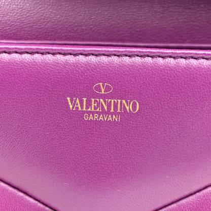 Valentino Garavani Nappa Small One Stud Wristlet Clutch Bag Prune 6 of 7