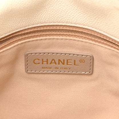 Chanel Shiny Caviar Quilted Large Chain Melody Flap White 6 of 17