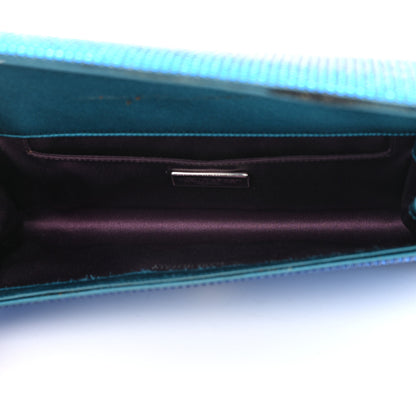 Judith Leiber Swarovski Crystal Flap Clutch Capri Blue 5 of 16