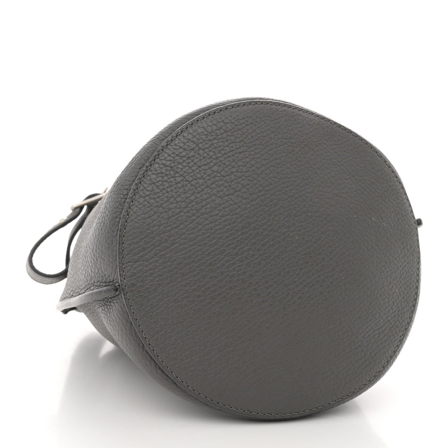 Supple Grained Calfskin Nano Big Bag Bucket Grey