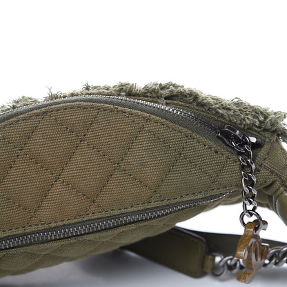 Chanel Canvas Lambskin Quilted Coco Cuba Charms Waist Bag Khaki 6 of 12