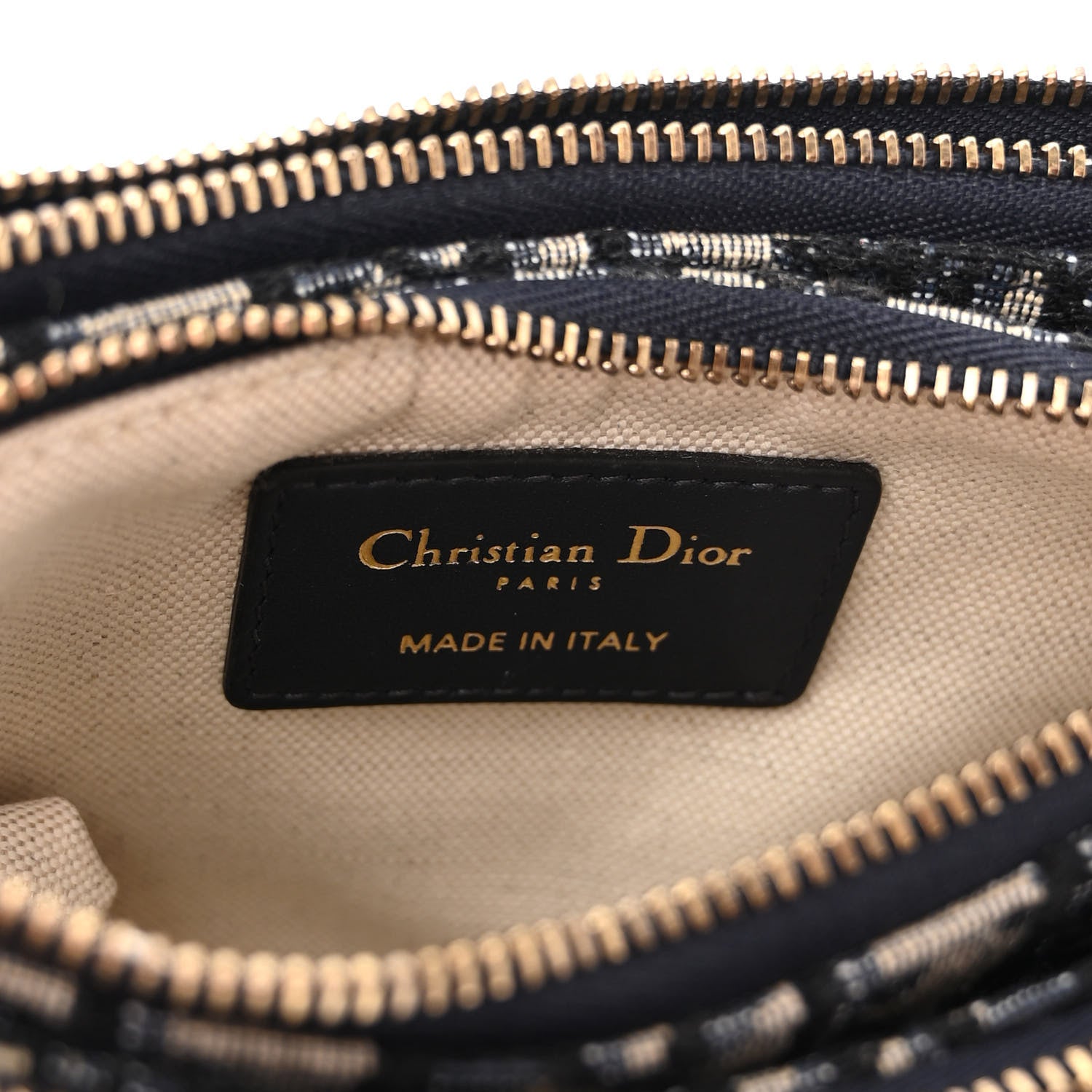 Christian Dior Oblique Saddle Pouch With Strap Navy Blue 8 of 12
