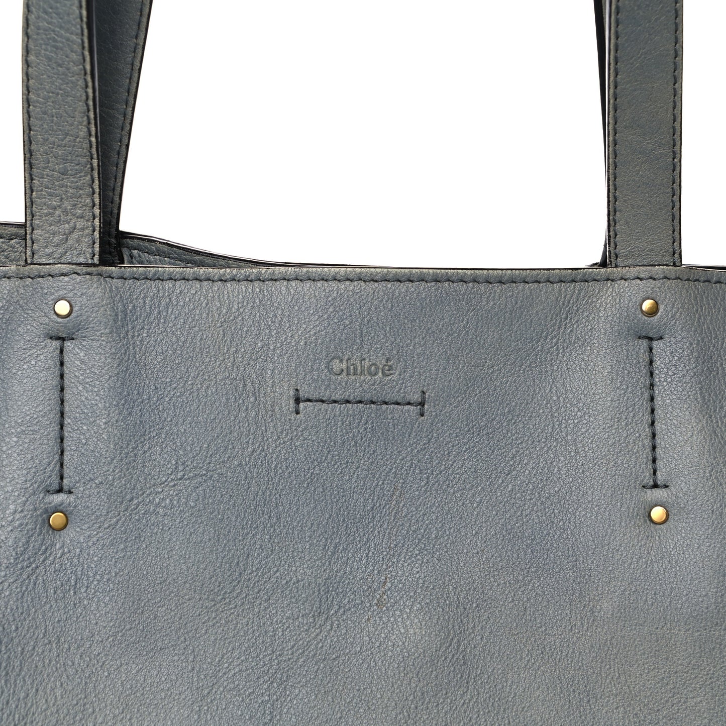 Smooth Calfskin Medium Milo Shopping Tote Cloudy Blue