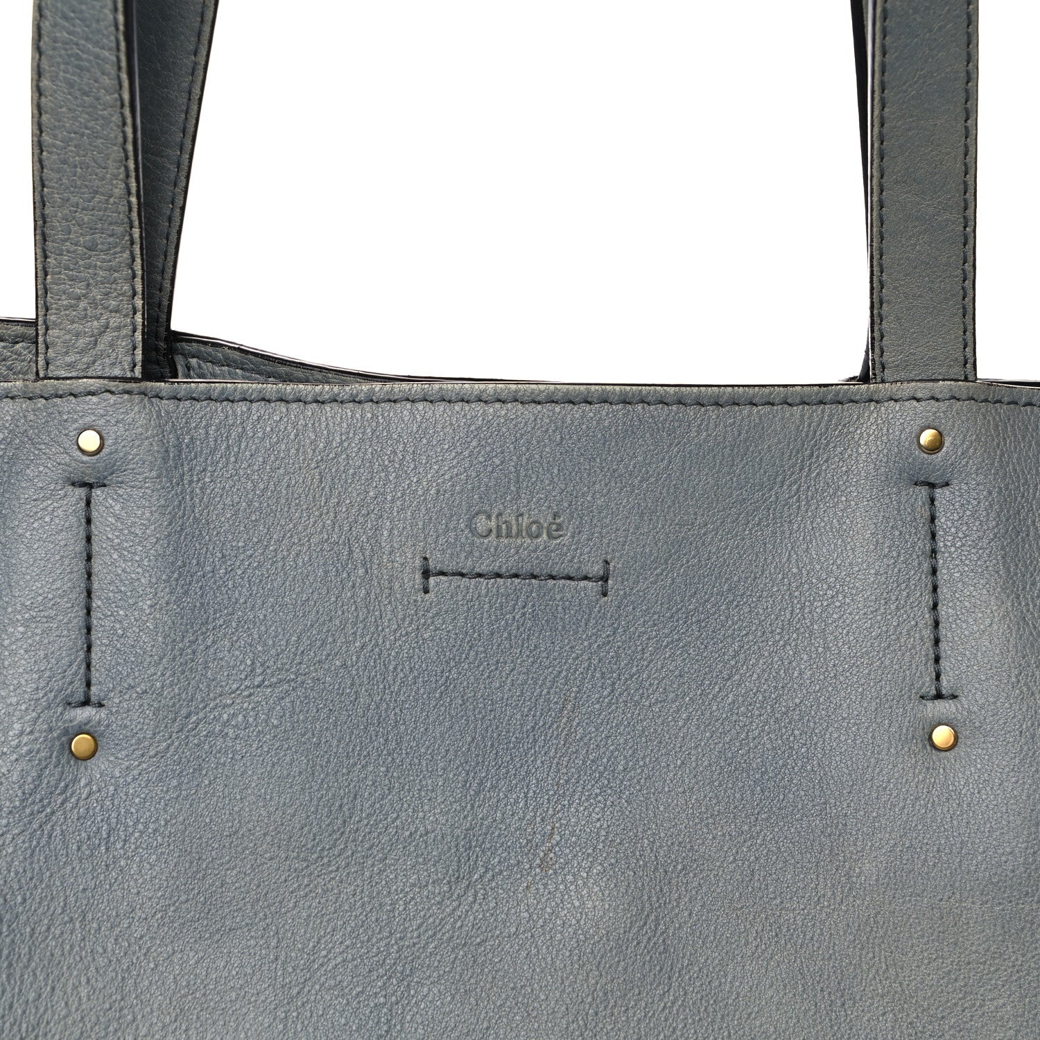 Chloe Smooth Calfskin Medium Milo Shopping Tote Cloudy Blue 15 of 33