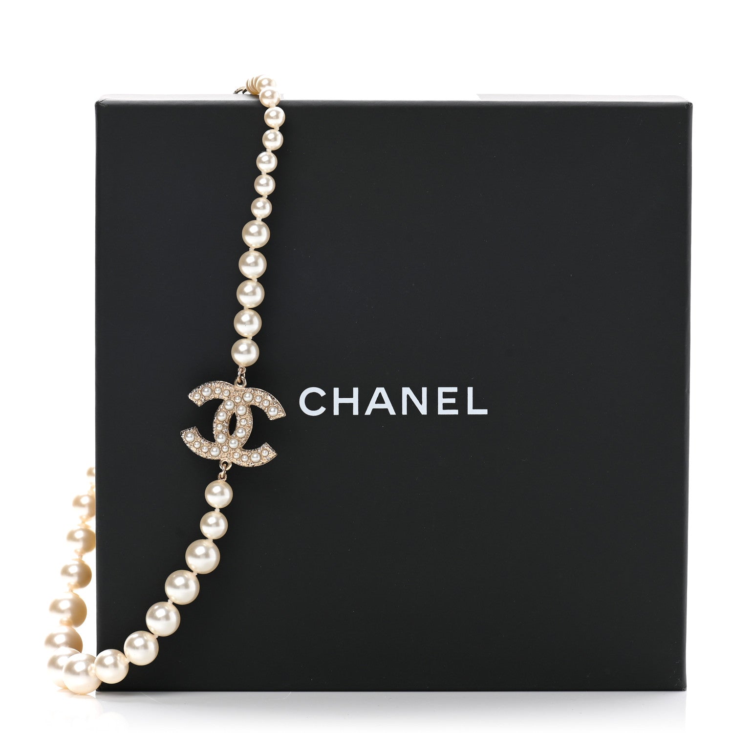 Chanel Pearl CC 100th Anniversary Necklace Light Gold 7 of 7