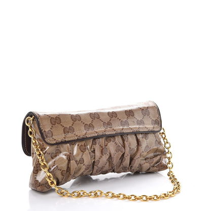 Gucci Crystal Monogram Babouska Clutch Dark Brown 4 of 9