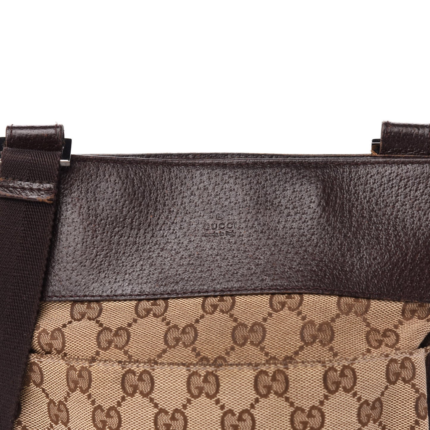 Monogram Messenger Crossbody Bag Dark Brown