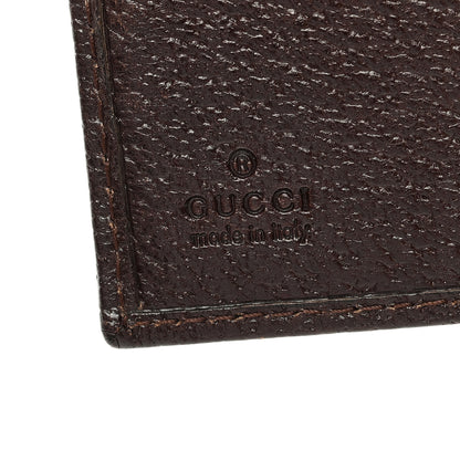 Gucci Monogram Metal Bar French Flap Wallet Beige Ebony Cocoa 6 of 6