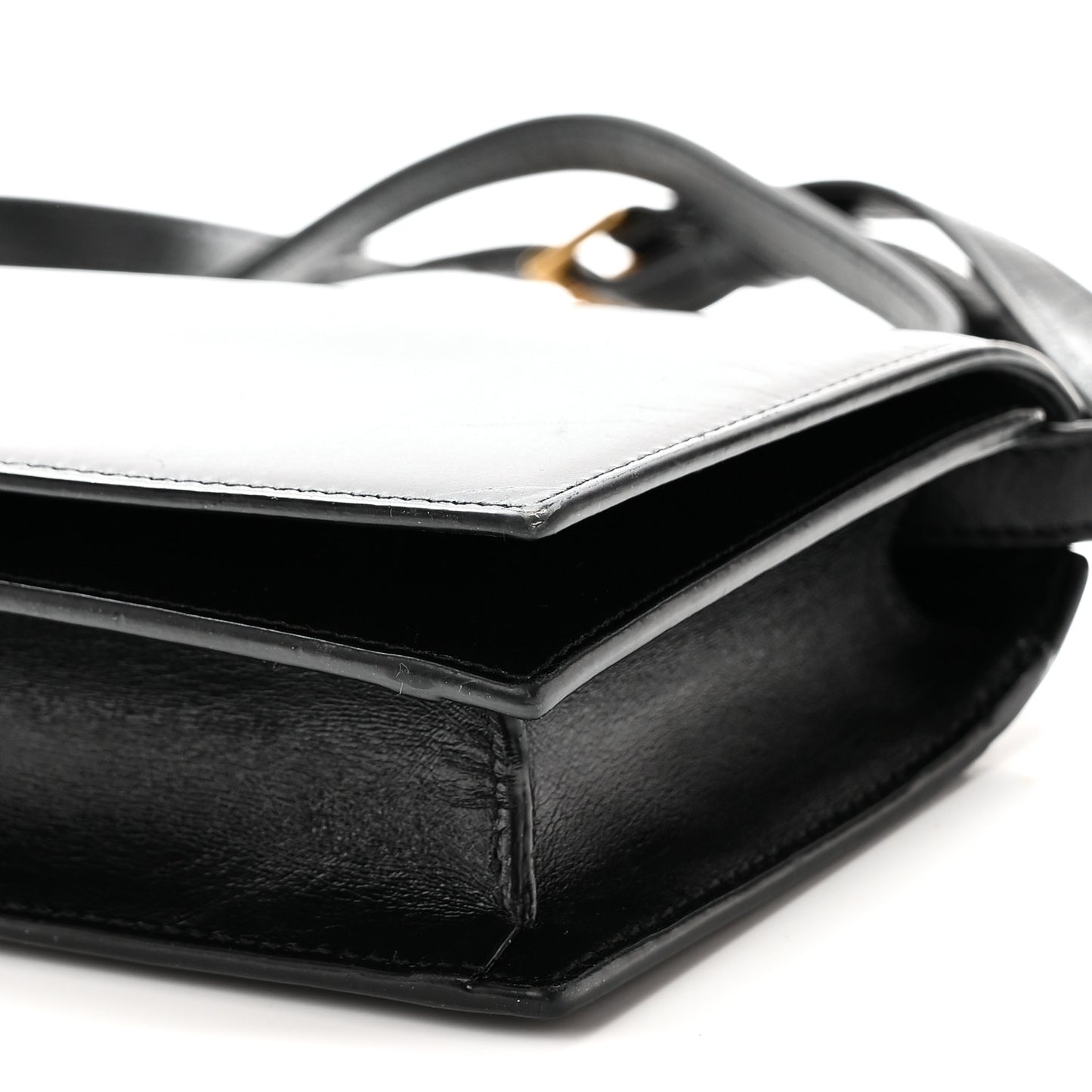 Smooth Calfskin Monogram Crossbody Bag Black