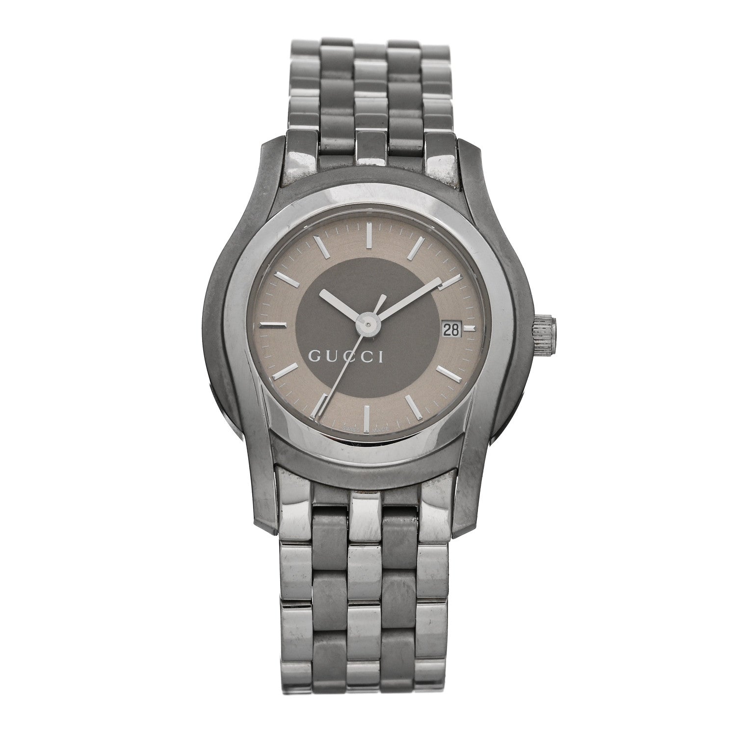 Gucci Stainless Steel 27mm 5500L Quartz Watch Brown 1 of 4