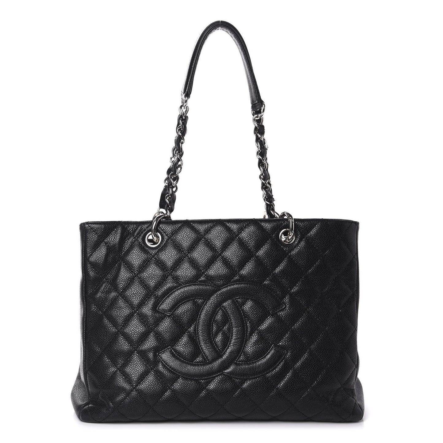 Caviar Quilted Grand Shopping Tote GST Black