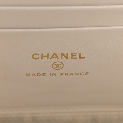 Chanel Caviar Quilted Small Vanity Case With Chain White 6 of 13