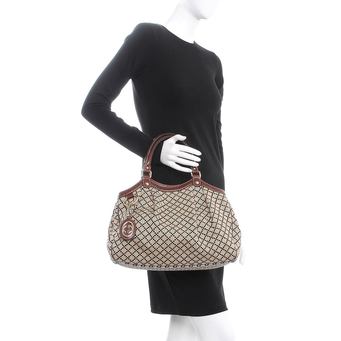 Diamante Medium Sukey Tote Brown