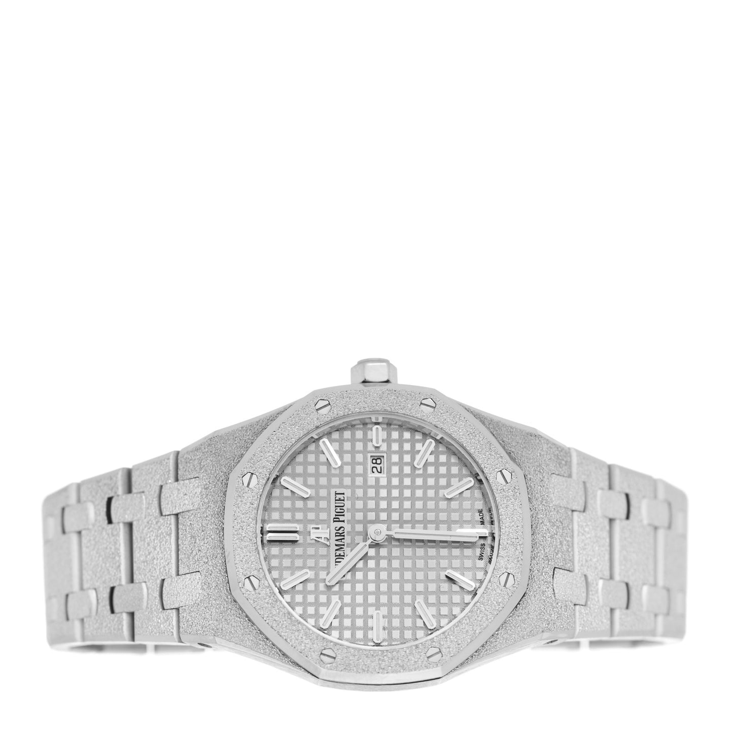 18K White Gold 33mm Royal Oak Frosted Quartz Watch 67653BC.GG.1263BC.01