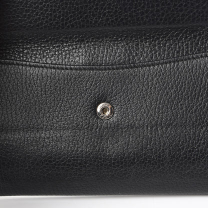 Gucci Dollar Calfskin Punch Continental Flap Wallet Black 6 of 8