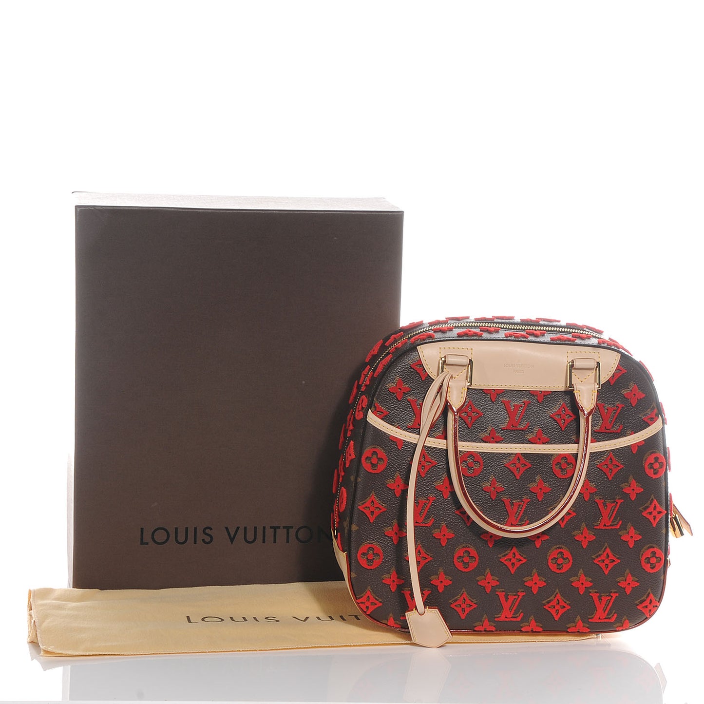 Monogram Tuffetage Deauville Cube Red