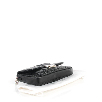 Christian Dior Lambskin Cannage New Lock Pouch Black 4 of 6