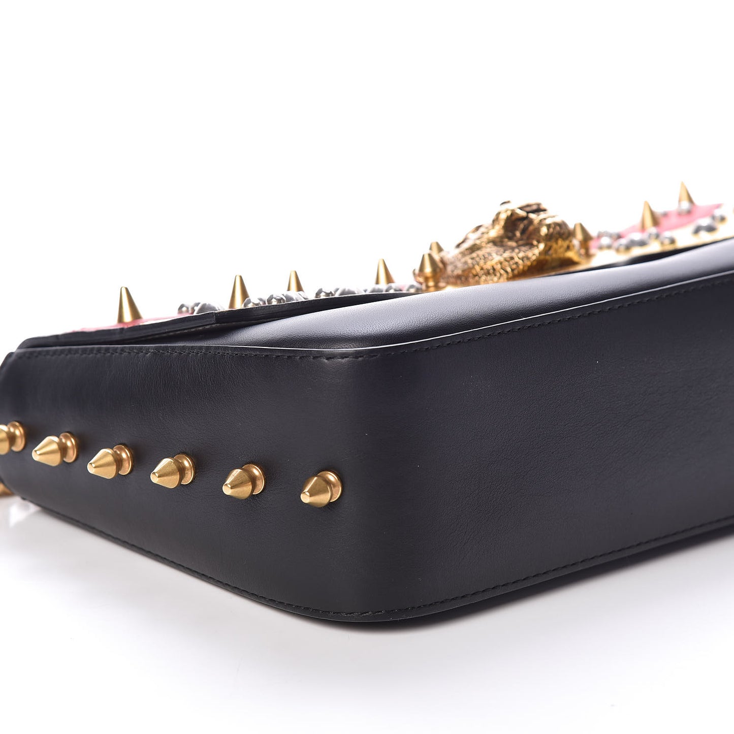 Nappa Studded Tiger Broadway Chain Shoulder Bag Multicolor