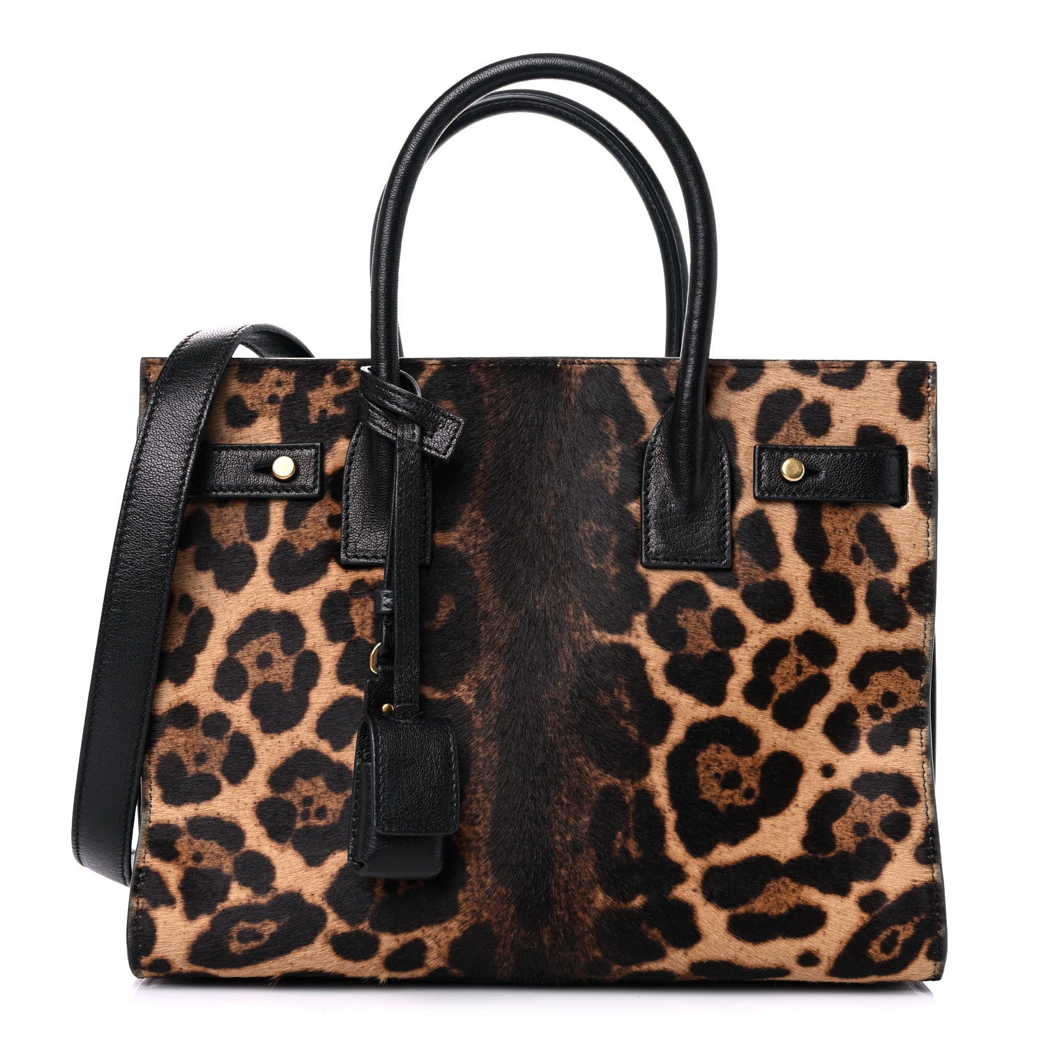 Saint Laurent Pony Effect Calfskin Leopard Print Baby Supple Sac De Jour 1 of 12