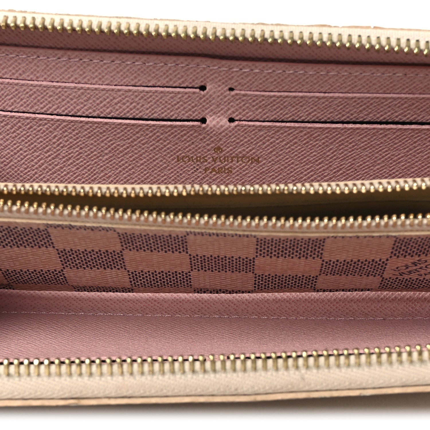 Louis Vuitton Damier Azur Clemence Wallet Rose Ballerine 5 of 9